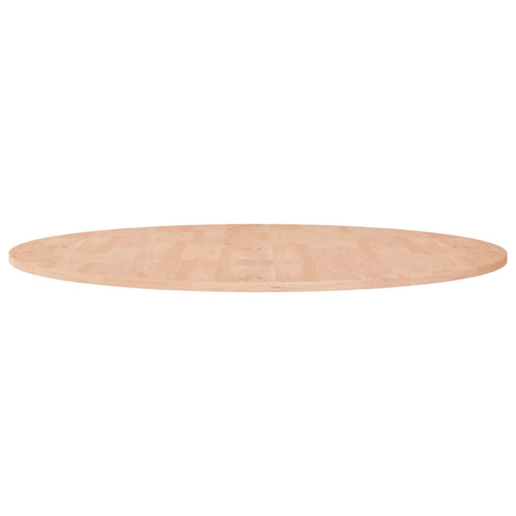 vidaXL Rund bordplate Ø90x1,5 cm ubehandlet heltre eik
