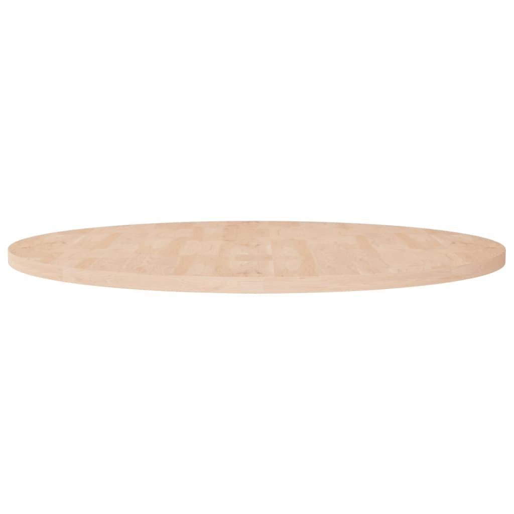 vidaXL Rund bordsskiva Ø90x2,5 cm obehandlat massiv ek