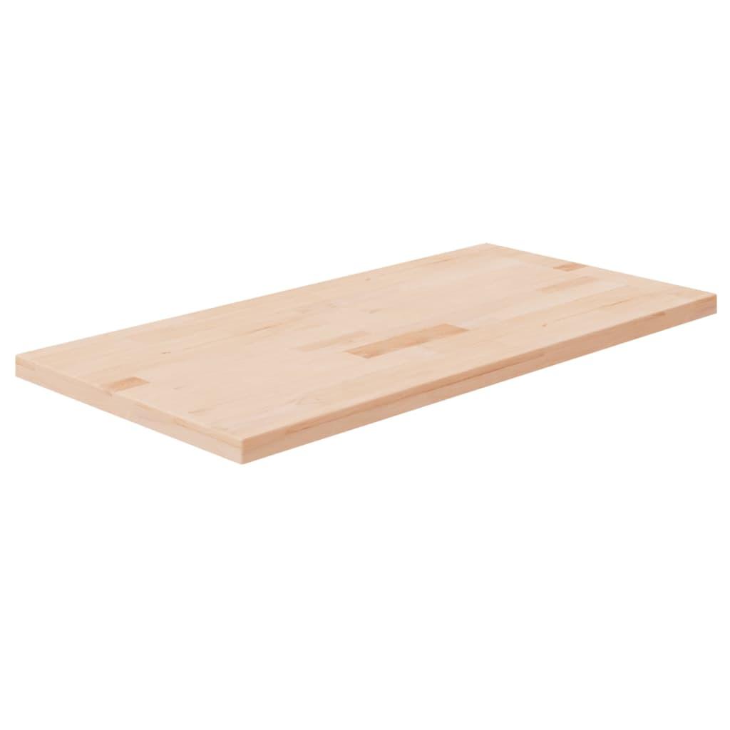 vidaXL Bänkskiva för badrum 80x40x2,5 cm obehandlat massivt trä
