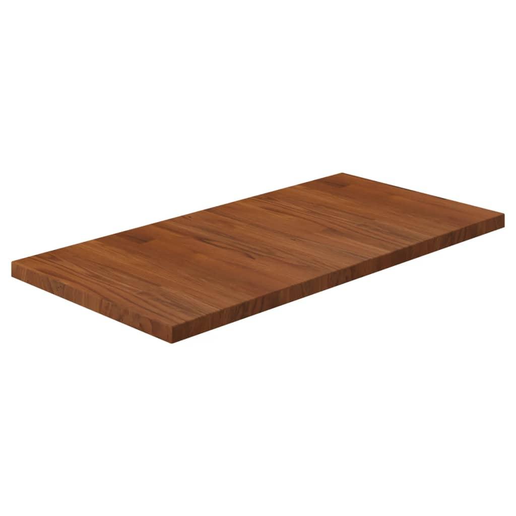 vidaXL Bänkskiva för badrum mörkbrun 80x40x2,5cm behandlat massivt trä
