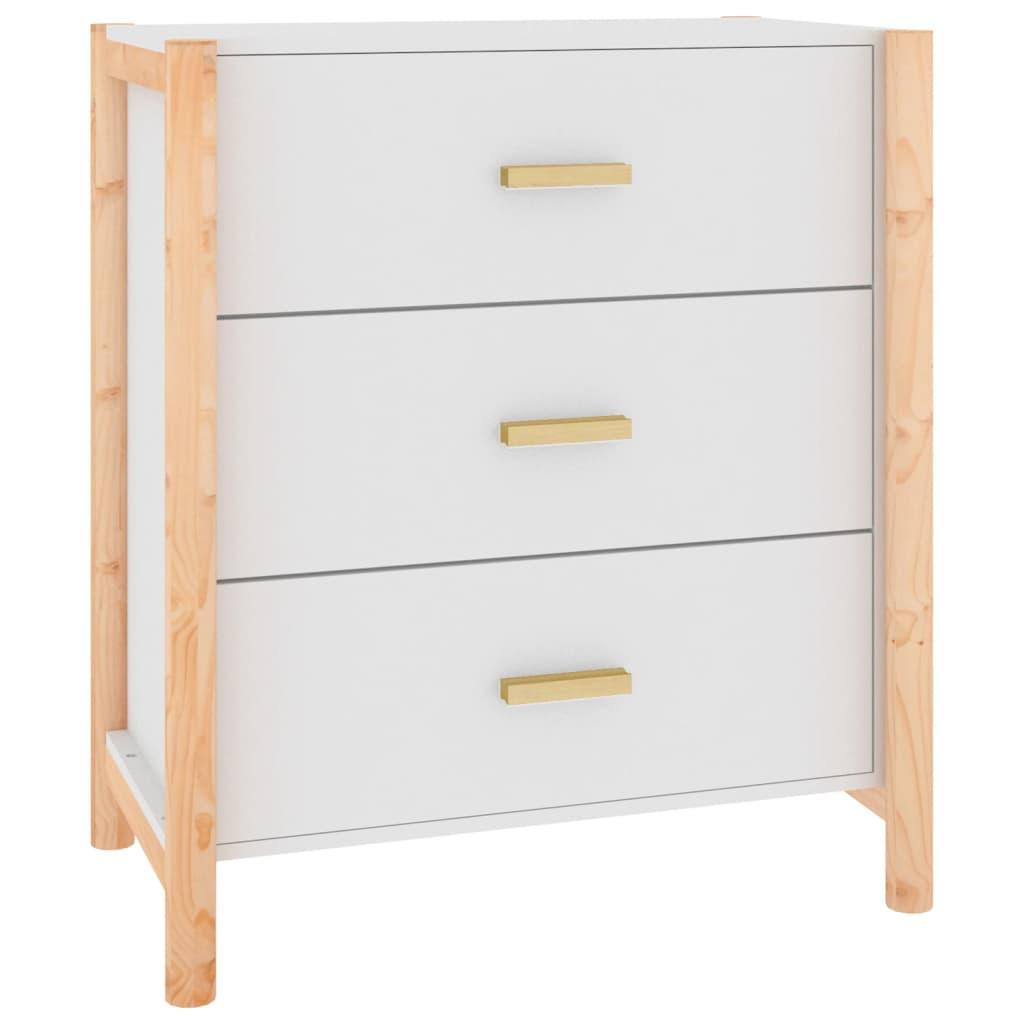 vidaXL Skänk vit 62x38x70 cm konstruerat trä