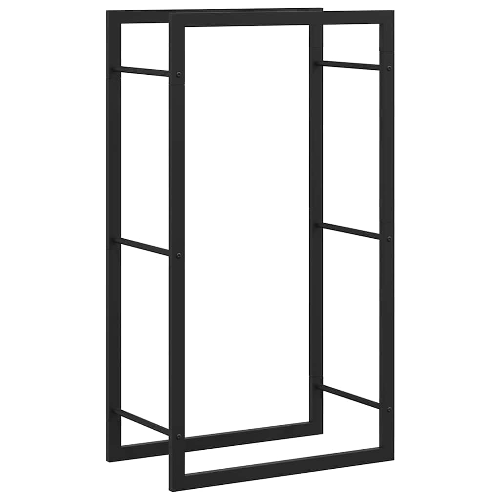 vidaXL brændestativ 50x28x94 cm stål matsort