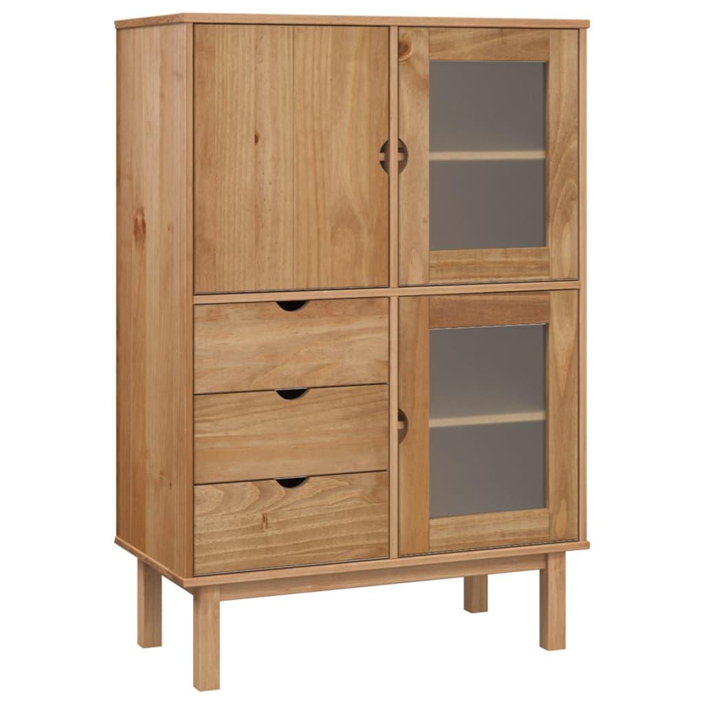 vidaXL Skänk OTTA 85x43x125 cm massiv furu