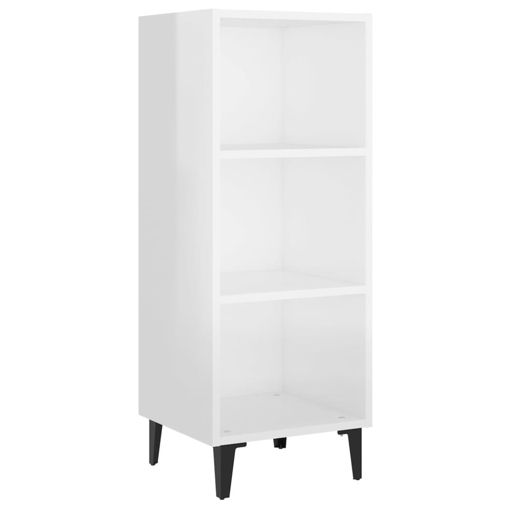 vidaXL Skåp vit högglans 34,5x32,5x90 cm konstruerat trä