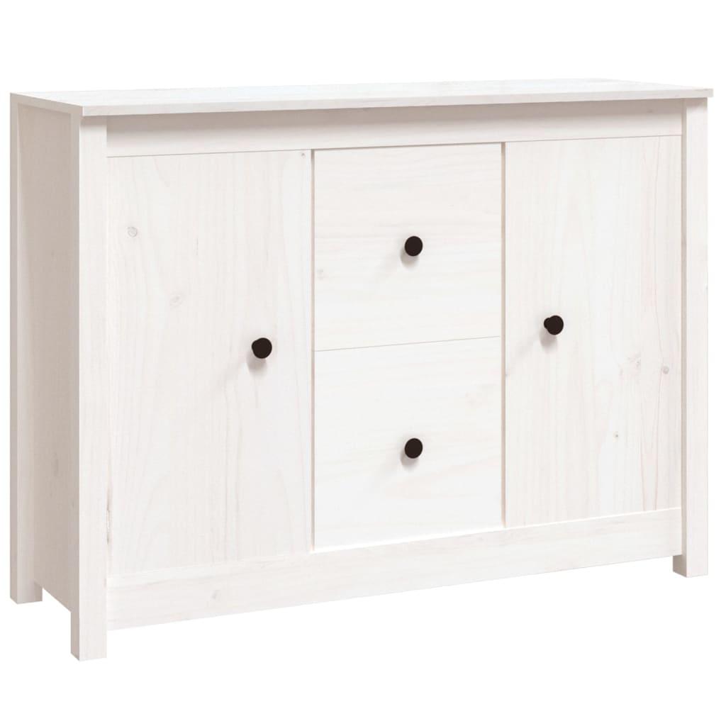 vidaXL Skänk vit 100x35x74 cm massiv furu