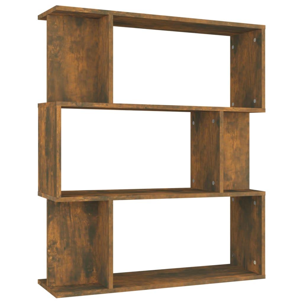 vidaXL Bokhylla/rumsavdelare rökfärgad ek 80x24x96cm konstruerat trä