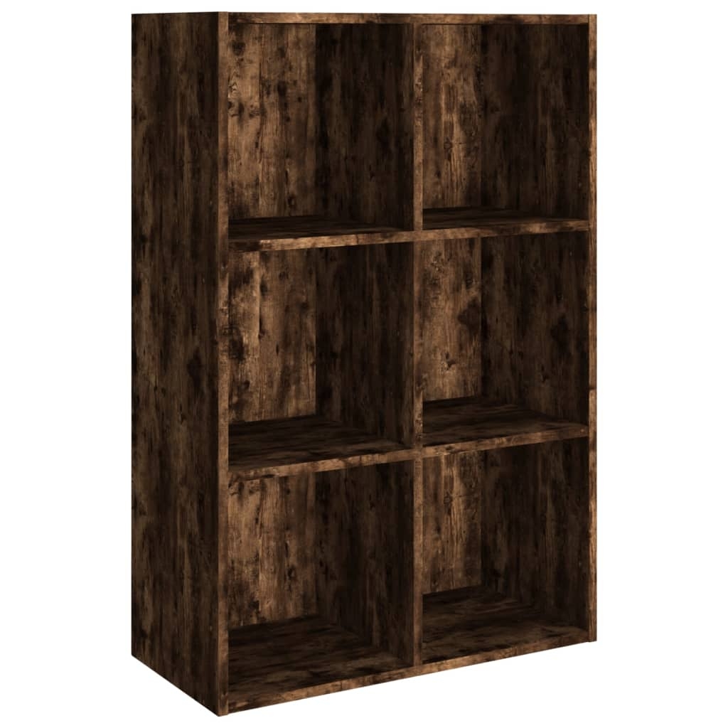 vidaXL Bokhylla/skänk rökfärgad ek 66x30x98 cm konstruerat trä