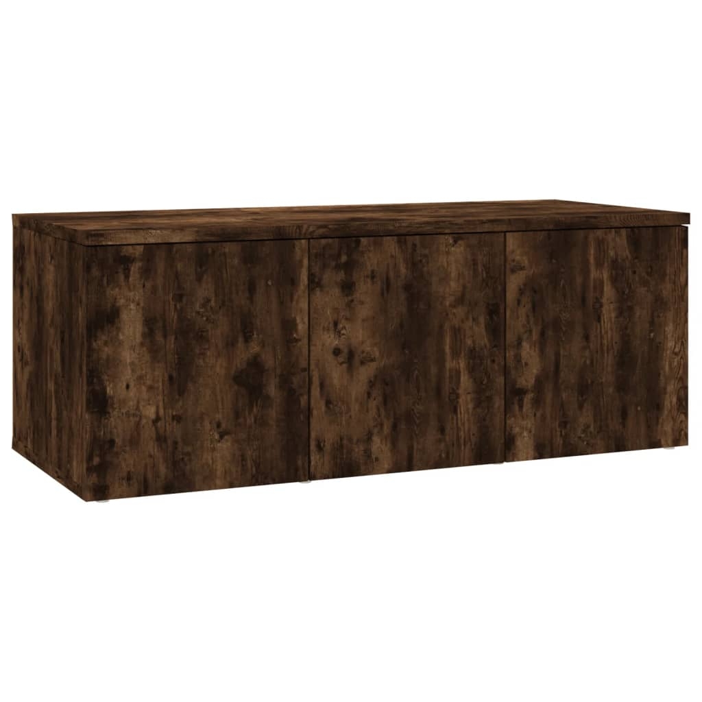 vidaXL Tv-bänk rökfärgad ek 80x34x30 cm konstruerat trä