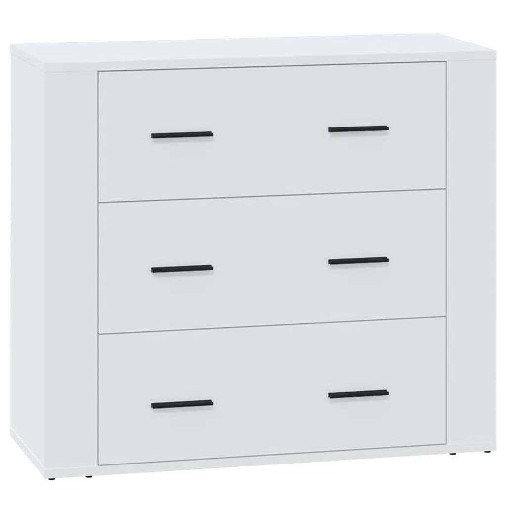 vidaXL Skänk vit 80x33x70 cm konstruerat trä