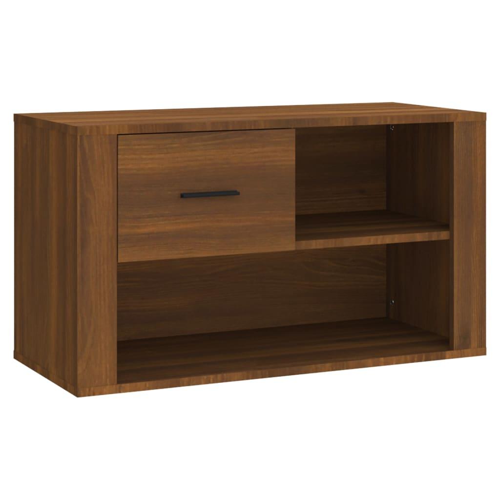 vidaXL Skoskåp brun ek 80x35x45 cm konstruerat trä