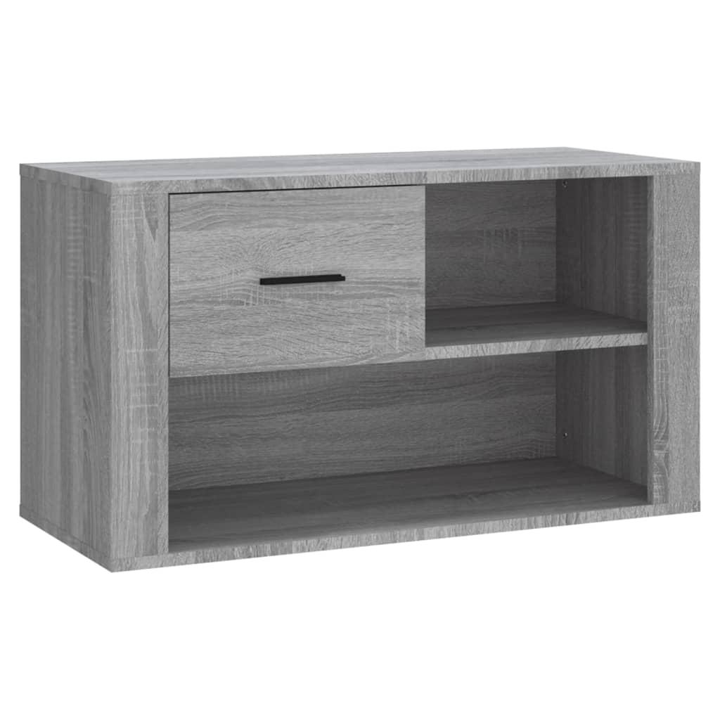 vidaXL Skoskåp grå sonoma 80x35x45 cm konstruerat trä