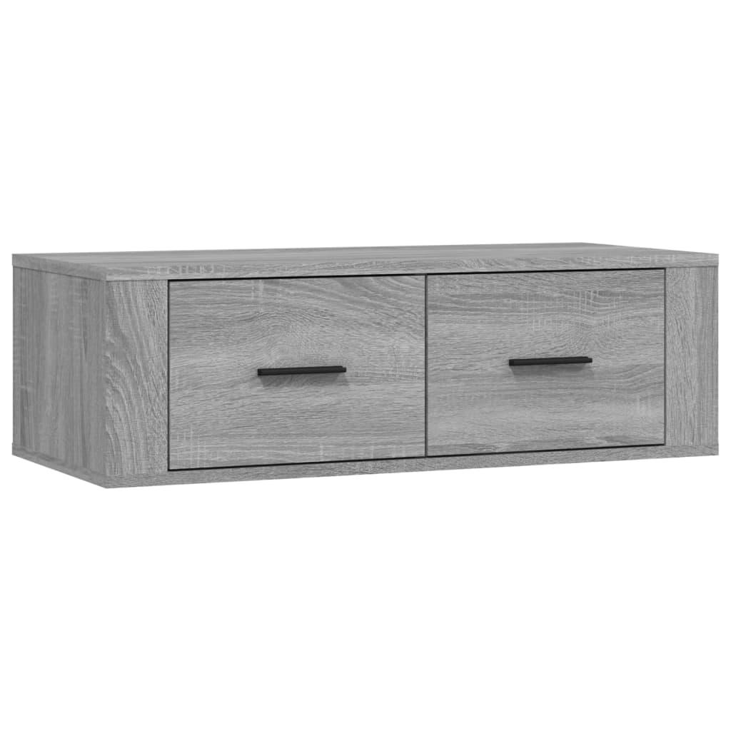 vidaXL Hängande tv-skåp grå sonoma 80x36x25 cm konstruerat trä