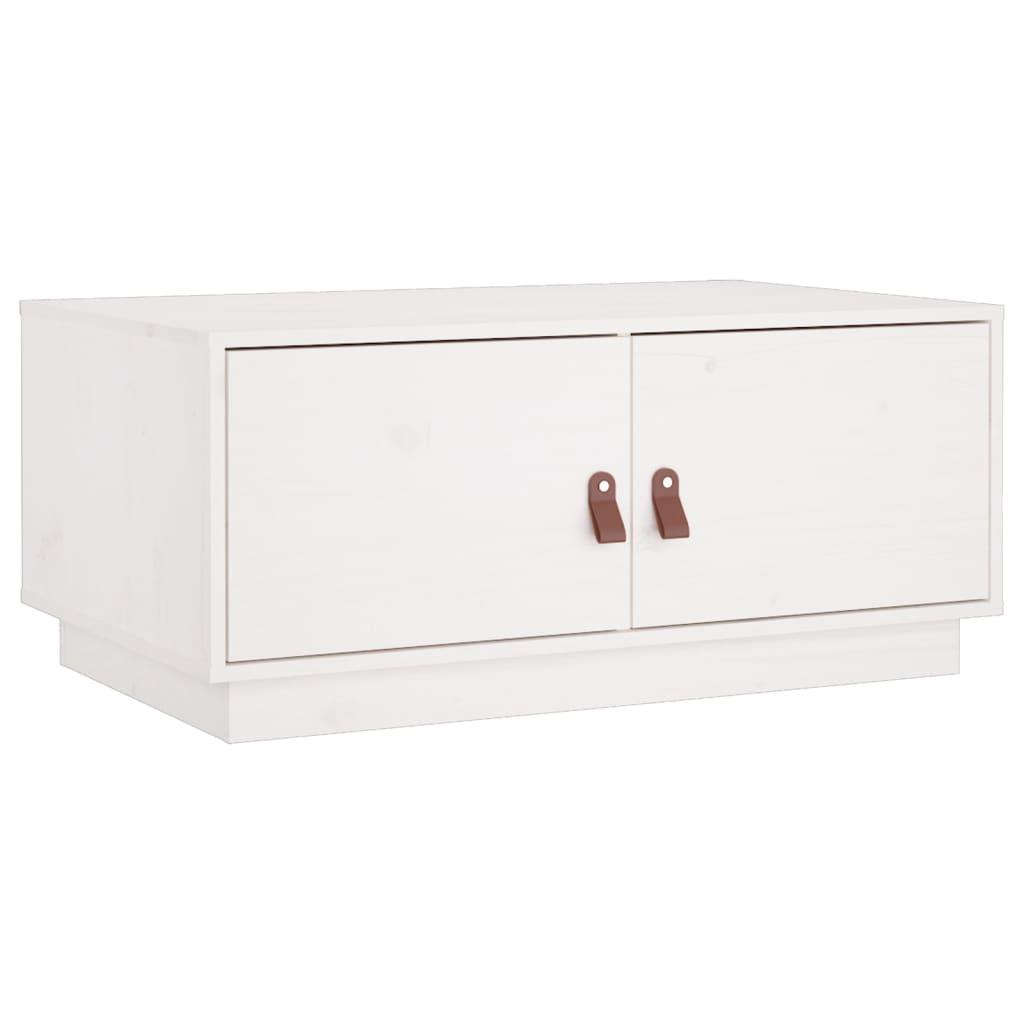 vidaXL Soffbord vit 80x50x35 cm massiv furu