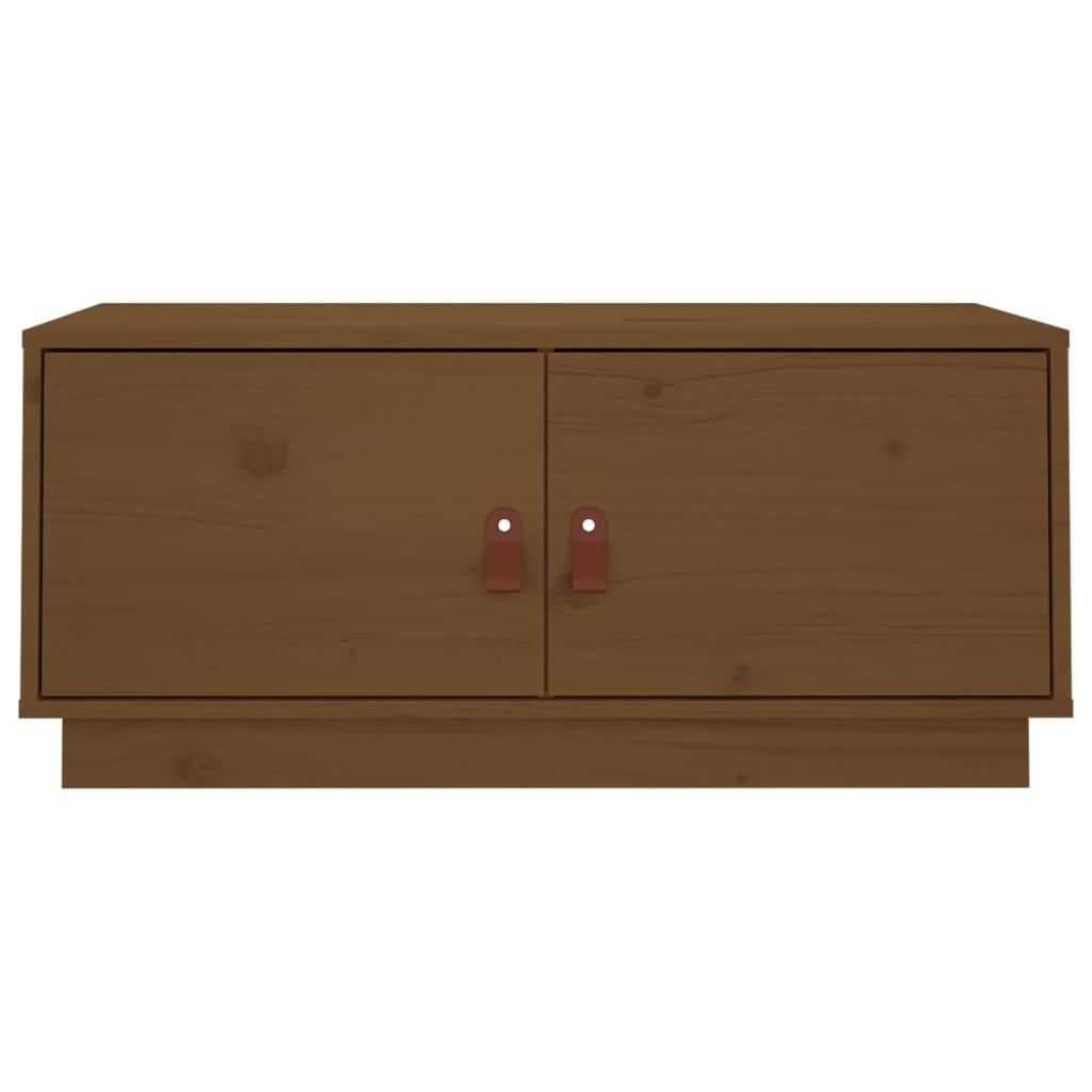 vidaXL Soffbord honungsbrun 80x50x35 cm massiv furu