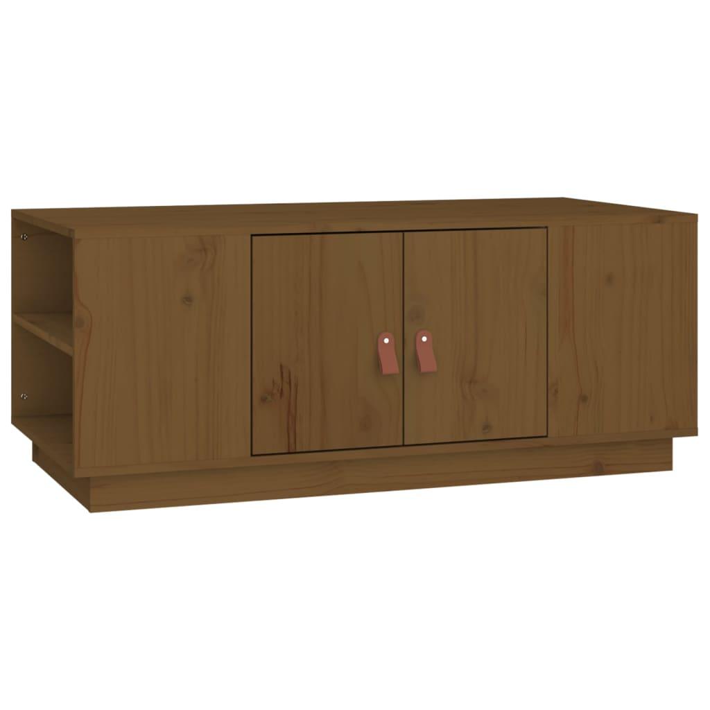 vidaXL Soffbord honungsbrun 100x50x41 cm massiv furu