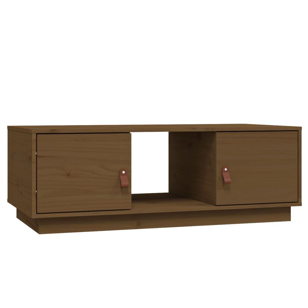 vidaXL Soffbord honungsbrun 100x50x35 cm massiv furu