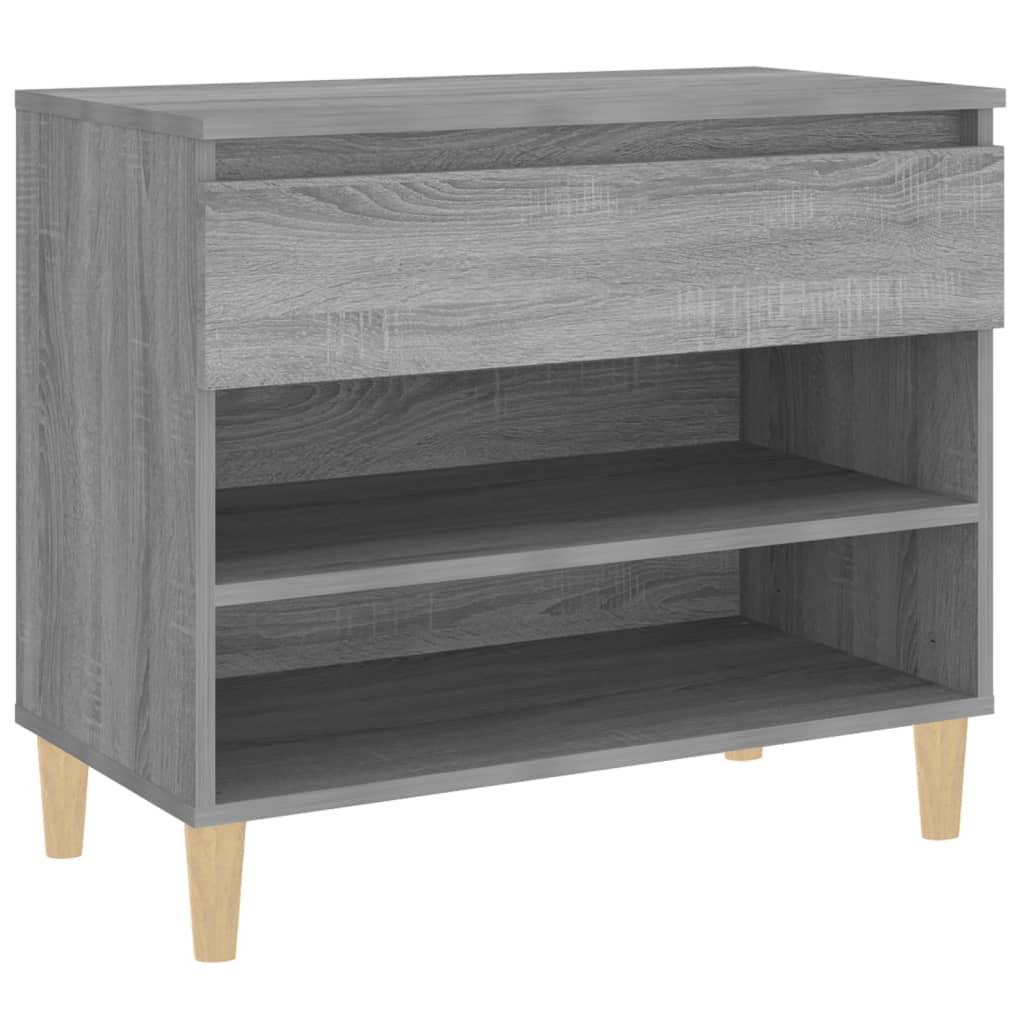 vidaXL Skoskåp grå sonoma 70x36x60 cm konstruerat trä