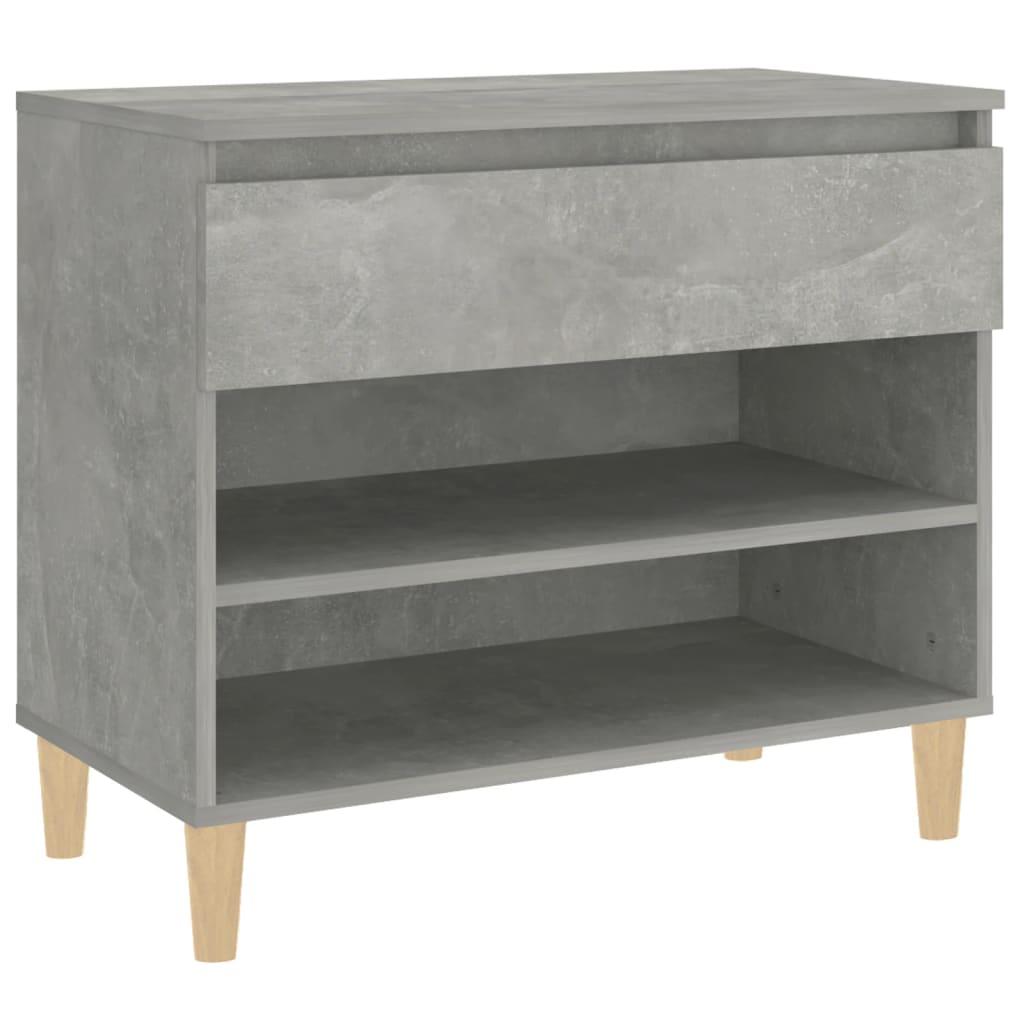 vidaXL Skoskåp betonggrå 70x36x60 cm konstruerat trä