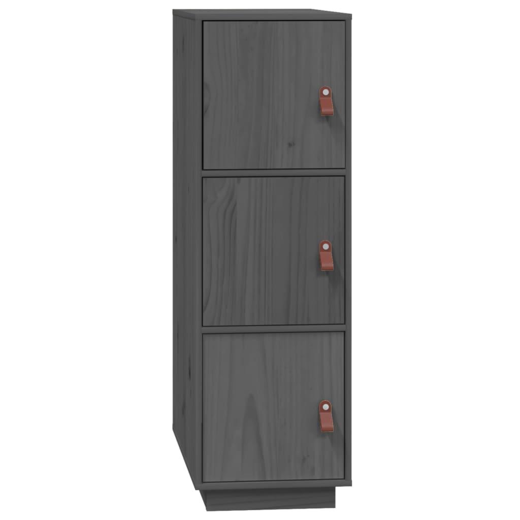 vidaXL Högskåp grå 34x40x108,5 cm massiv furu