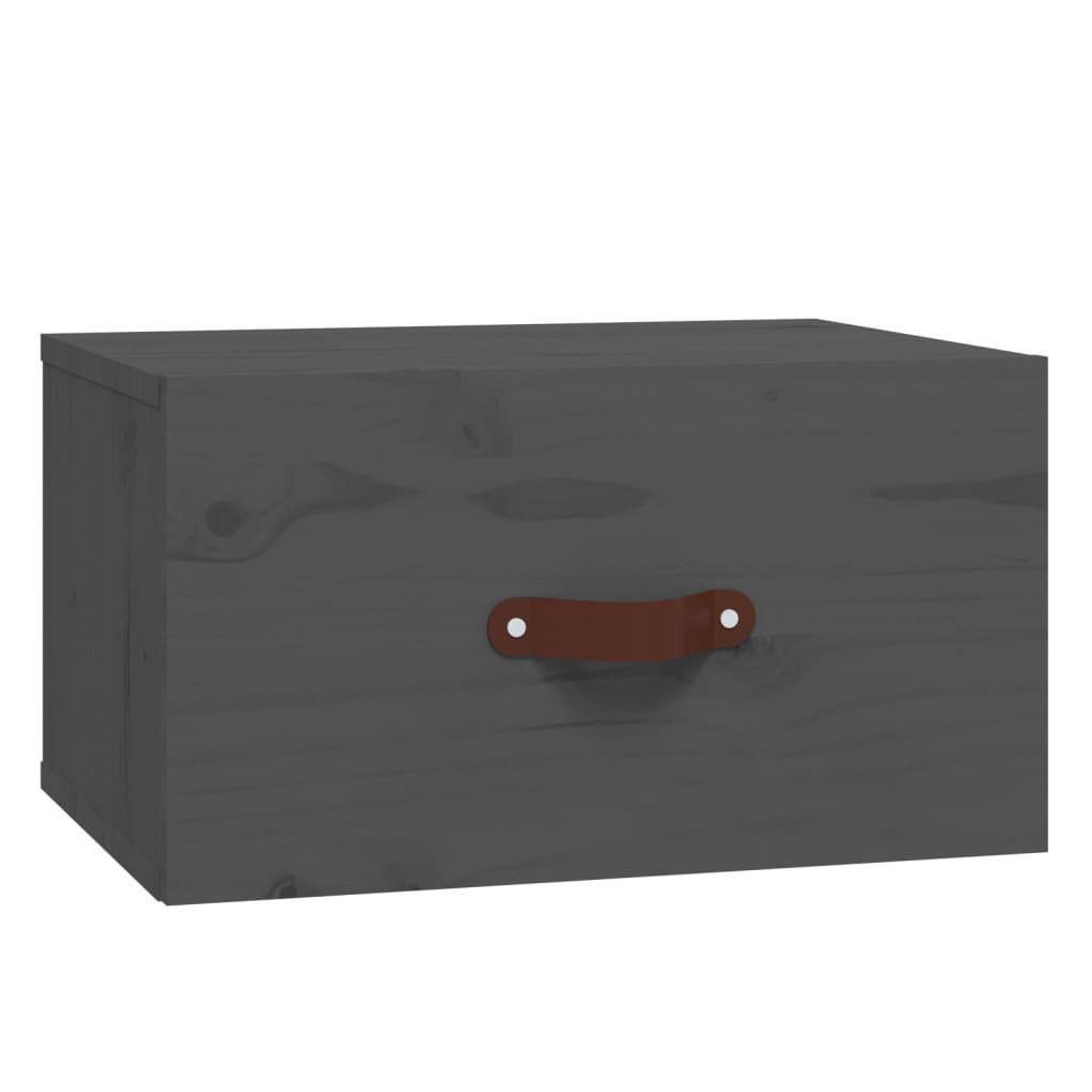 vidaXL Väggmonterade sängbord grå 40x29,5x22 cm