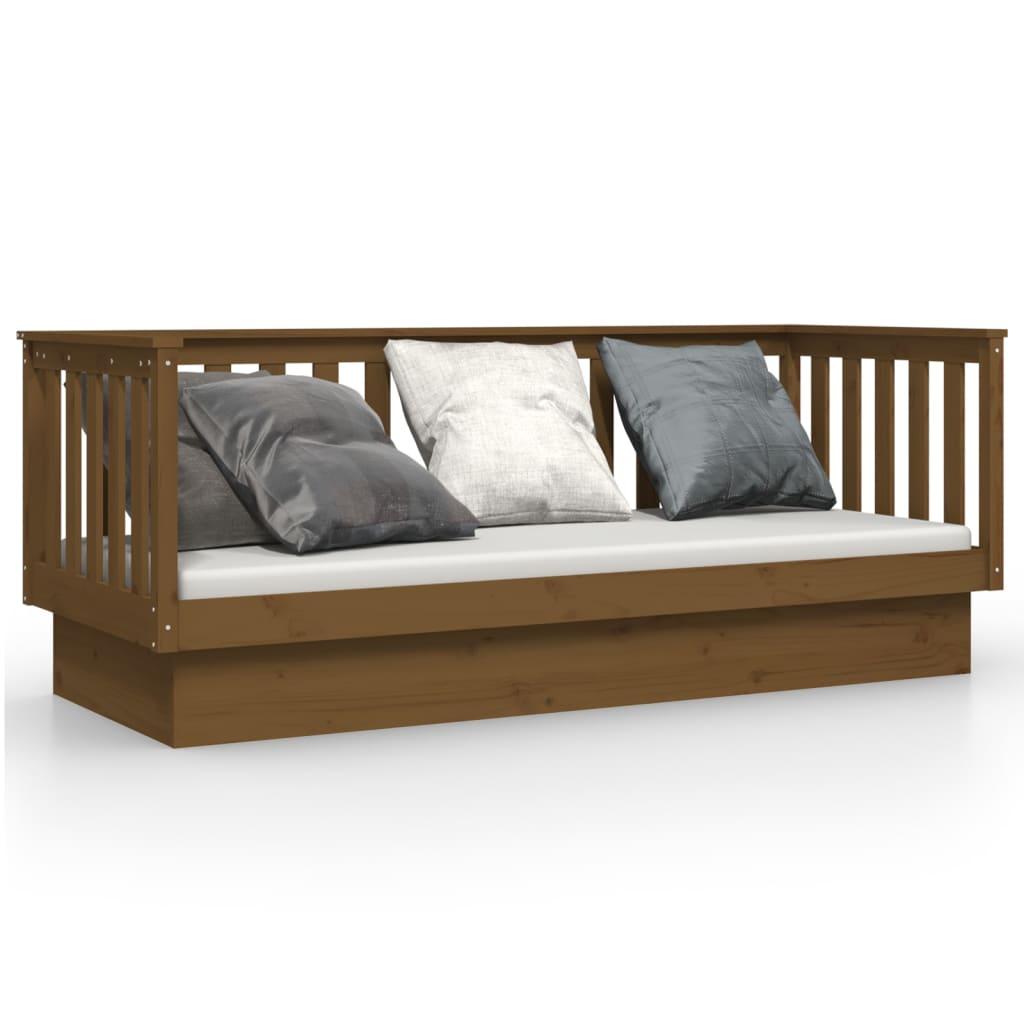 vidaXL Dagbädd honungsbrun 75x190 cm massiv furu