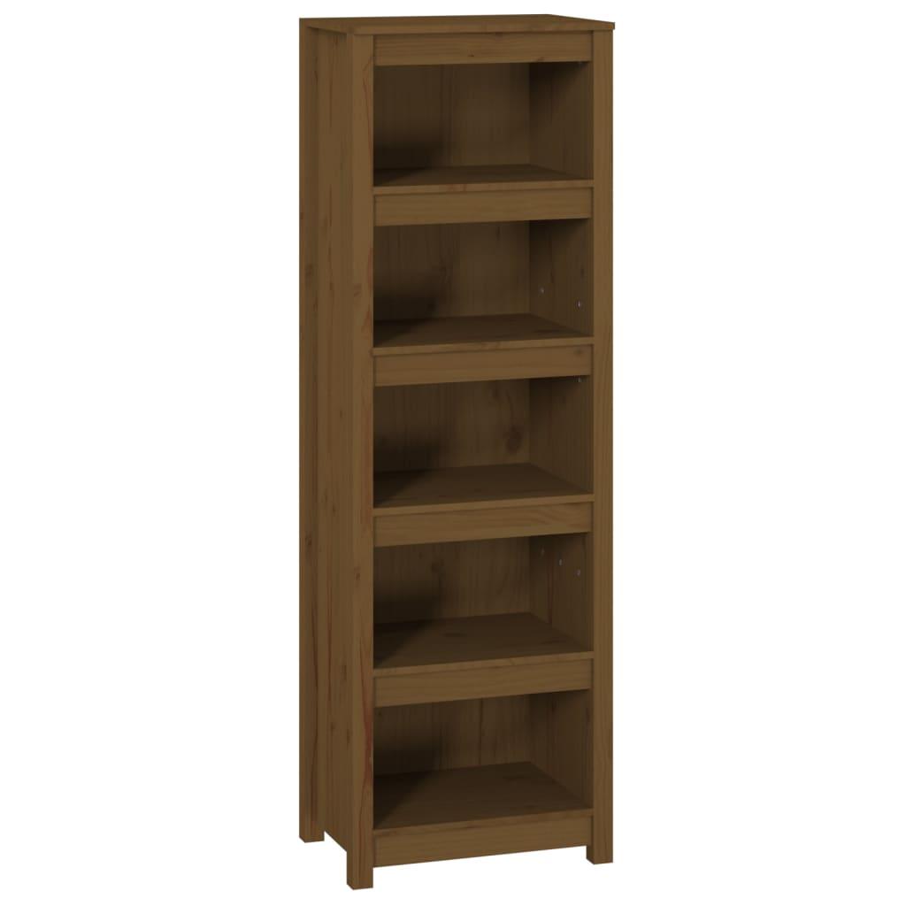 vidaXL Bokhylla honungsbrun 50x35x154 cm massiv furu