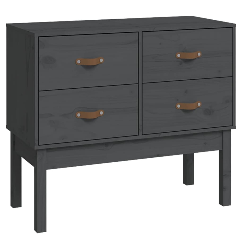 vidaXL Konsolbord grå 90x40x78 cm massiv furu