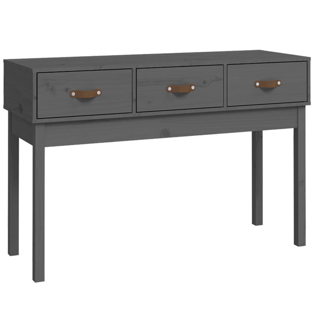 vidaXL Konsolbord grå 114x40x75 cm massiv furu