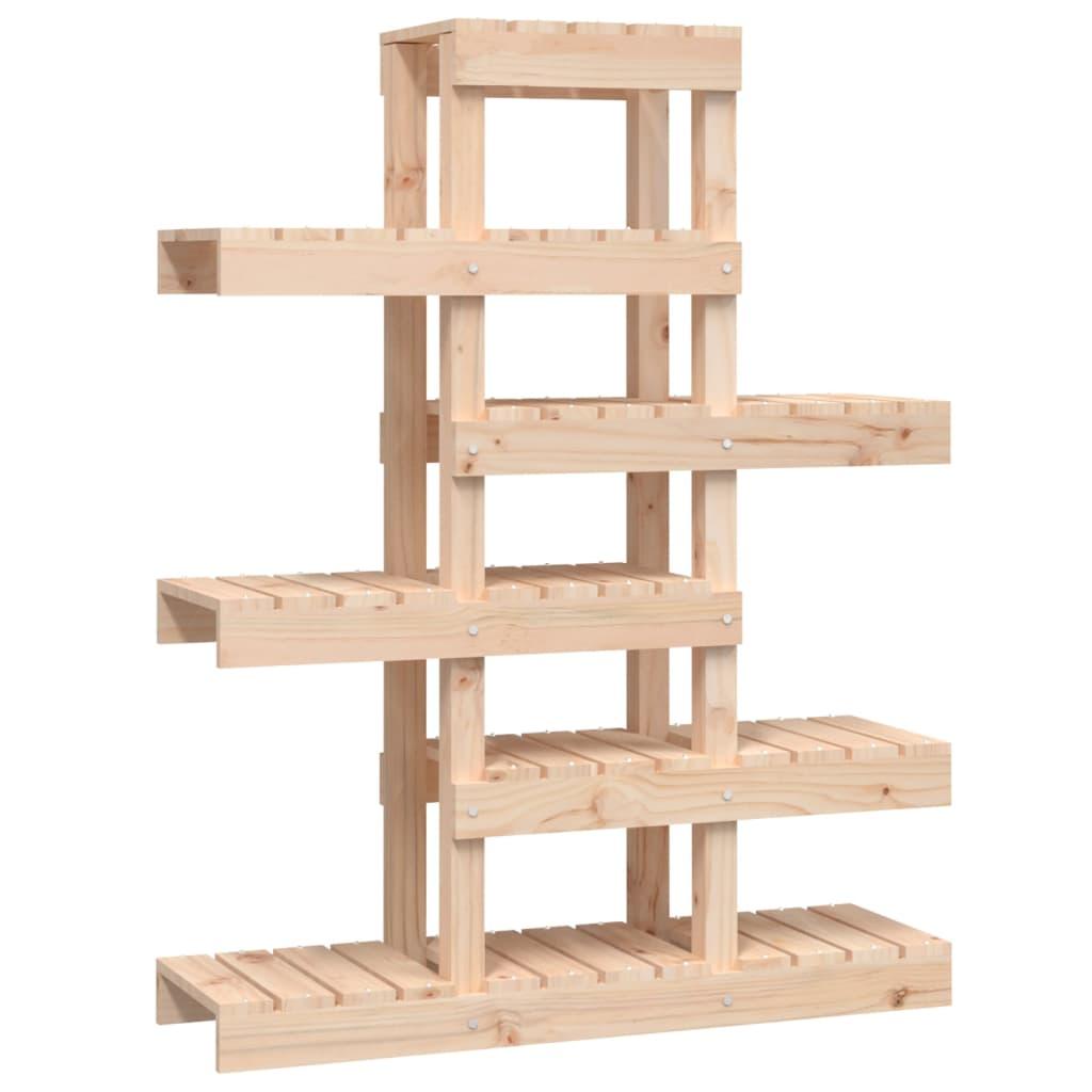 vidaXL Växtställ 85x25x109,5 cm massiv furu