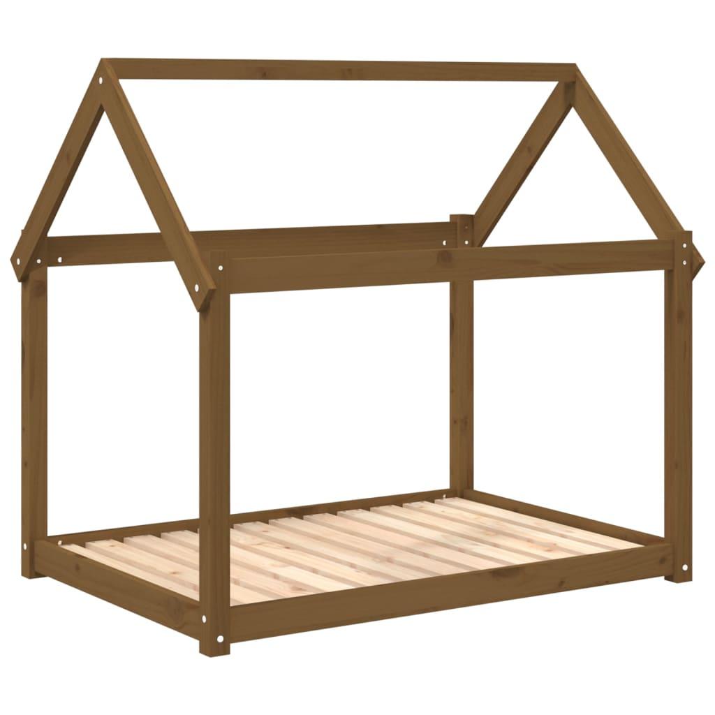 vidaXL Hundbädd honungsbrun 111x80x100 massiv furu