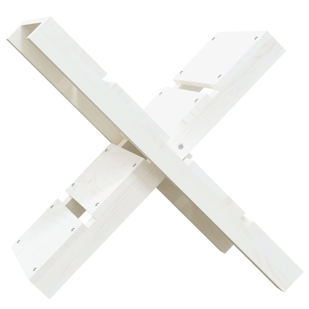 vidaXL Vedställ Vit 47x39,5x48 cm massiv furu