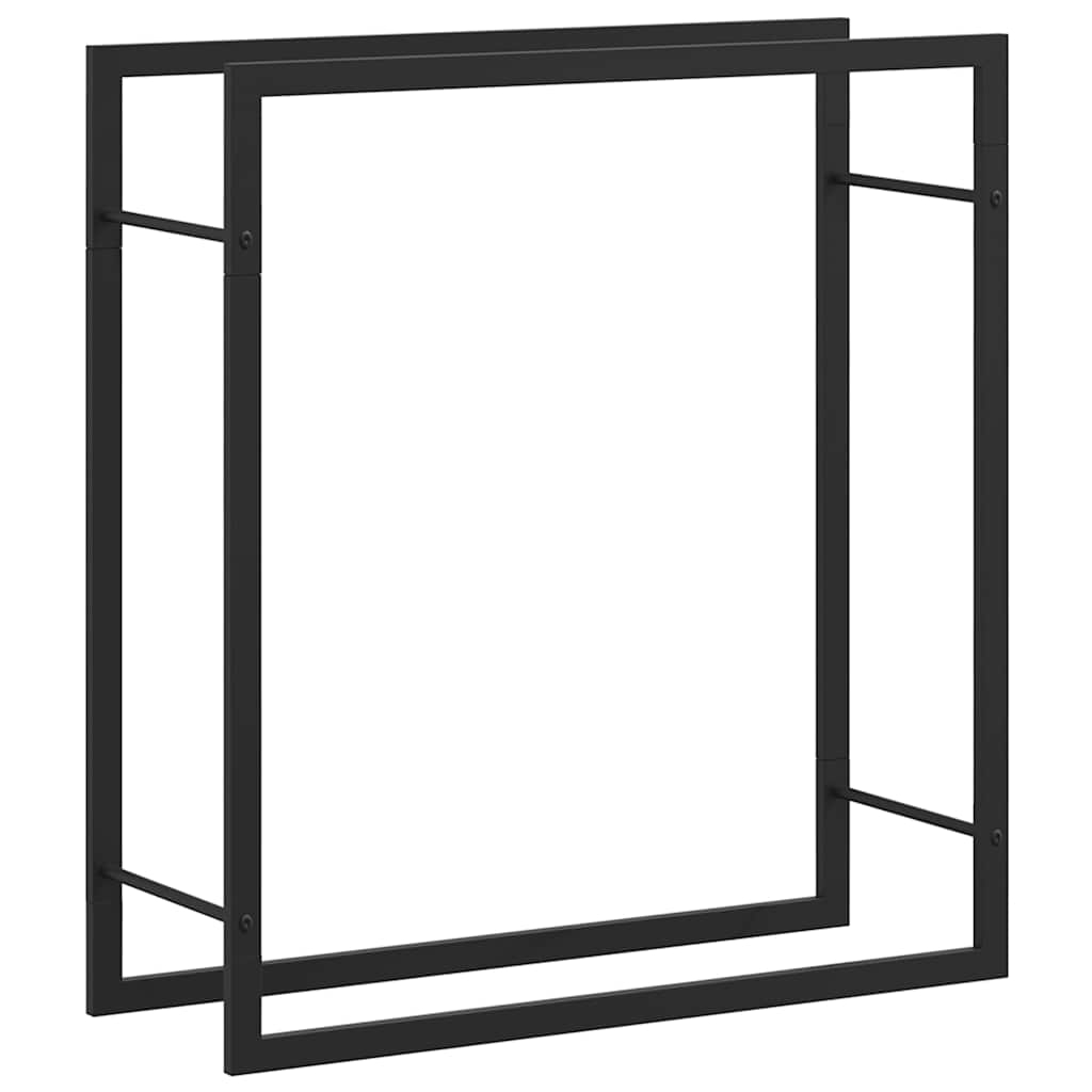 vidaXL Vedställ matt svart 80x28x86 cm stål