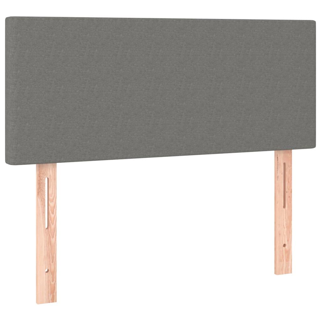 vidaXL Sänggavel mörkgrå 80x5x78/88 cm tyg