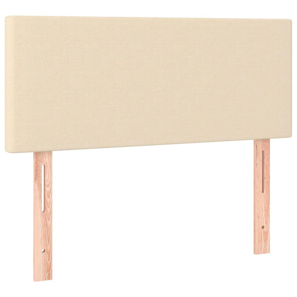 vidaXL Sänggavel gräddvit 90x5x78/88 cm tyg