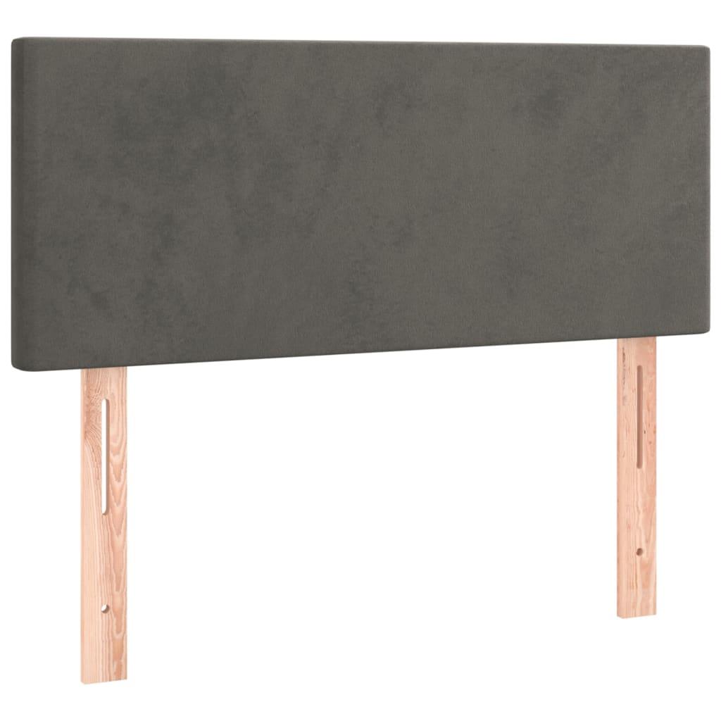 vidaXL Sänggavel mörkgrå 90x5x78/88 cm sammet