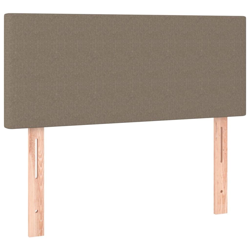 vidaXL Sänggavel taupe 100 x 5 x 78/88 cm tyg