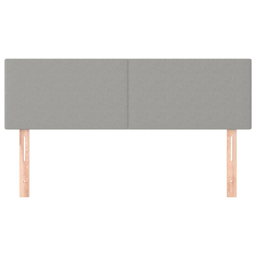 vidaXL Huvudgavlar 2 st ljusgrå 72x5x78/88 cm tyg