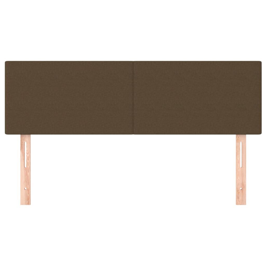 vidaXL Huvudgavlar 2 st mörkbrun 72x5x78/88 cm tyg