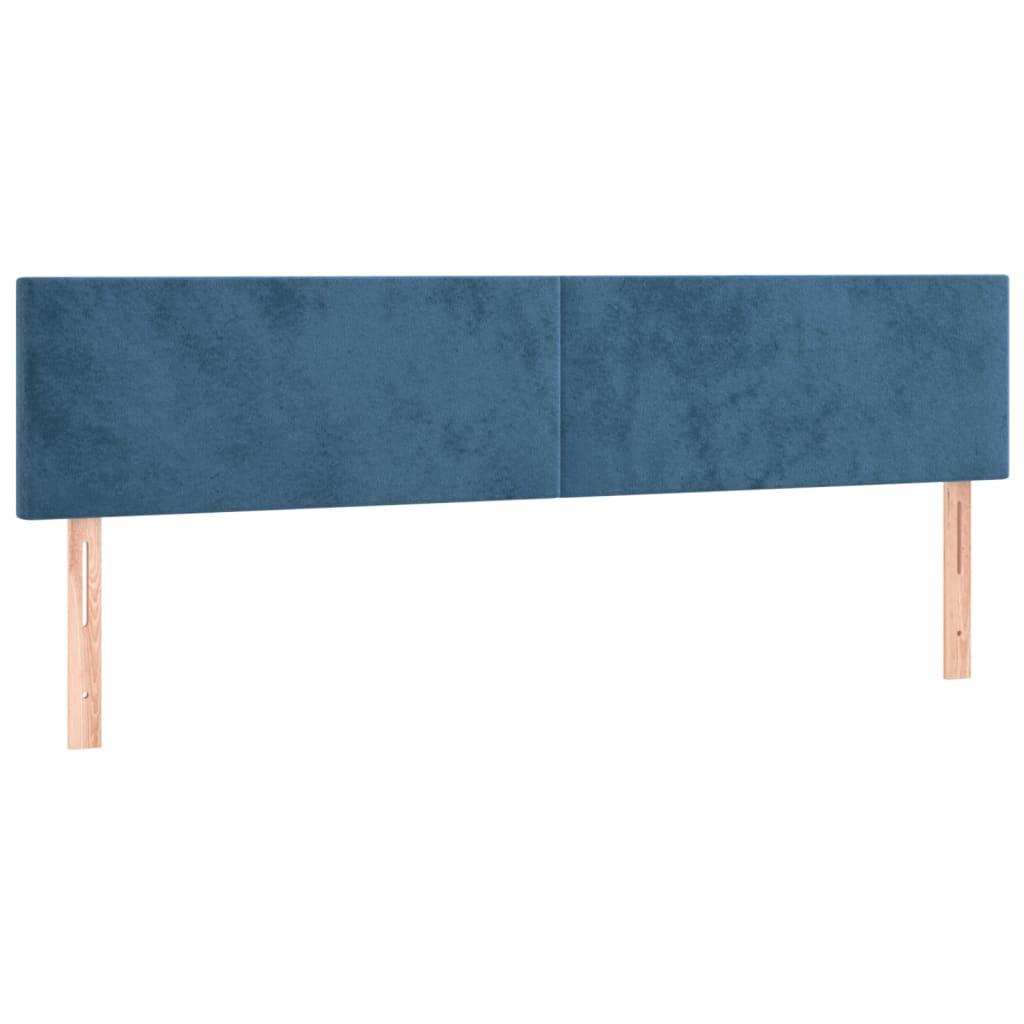 vidaXL Huvudgavlar 2 st mörkblå 90x5x78/88 cm sammet