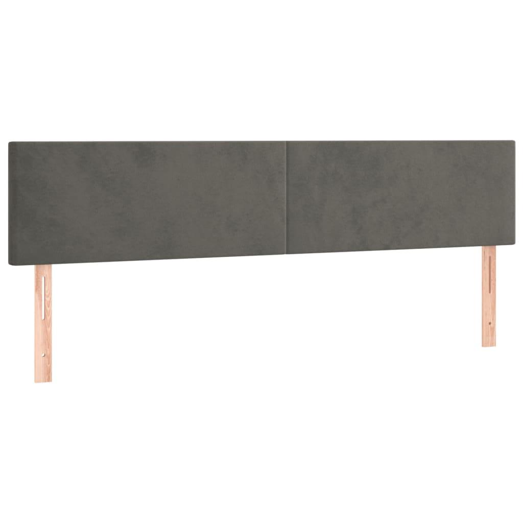 vidaXL Huvudgavlar 2 st mörkgrå 90x5x78/88 cm sammet