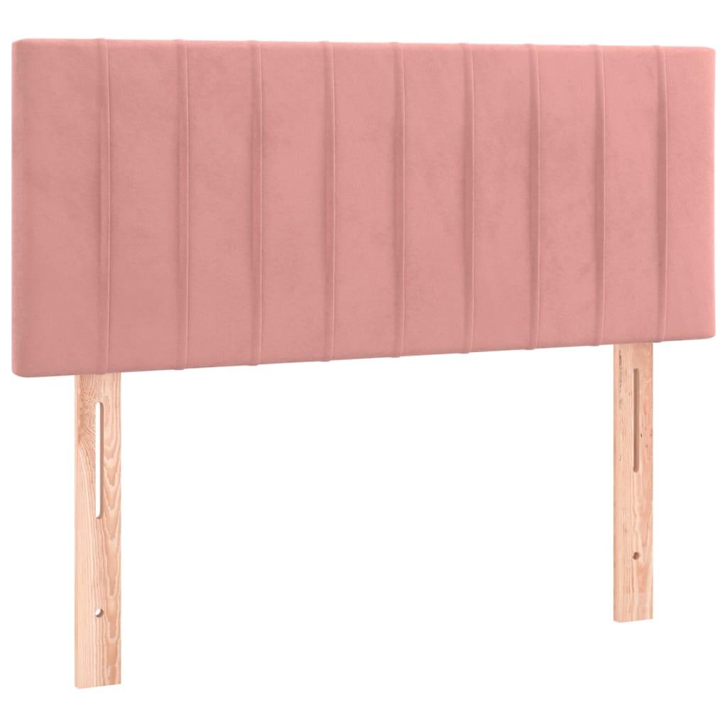 vidaXL Sänggavel rosa 90x5x78/88 cm sammet