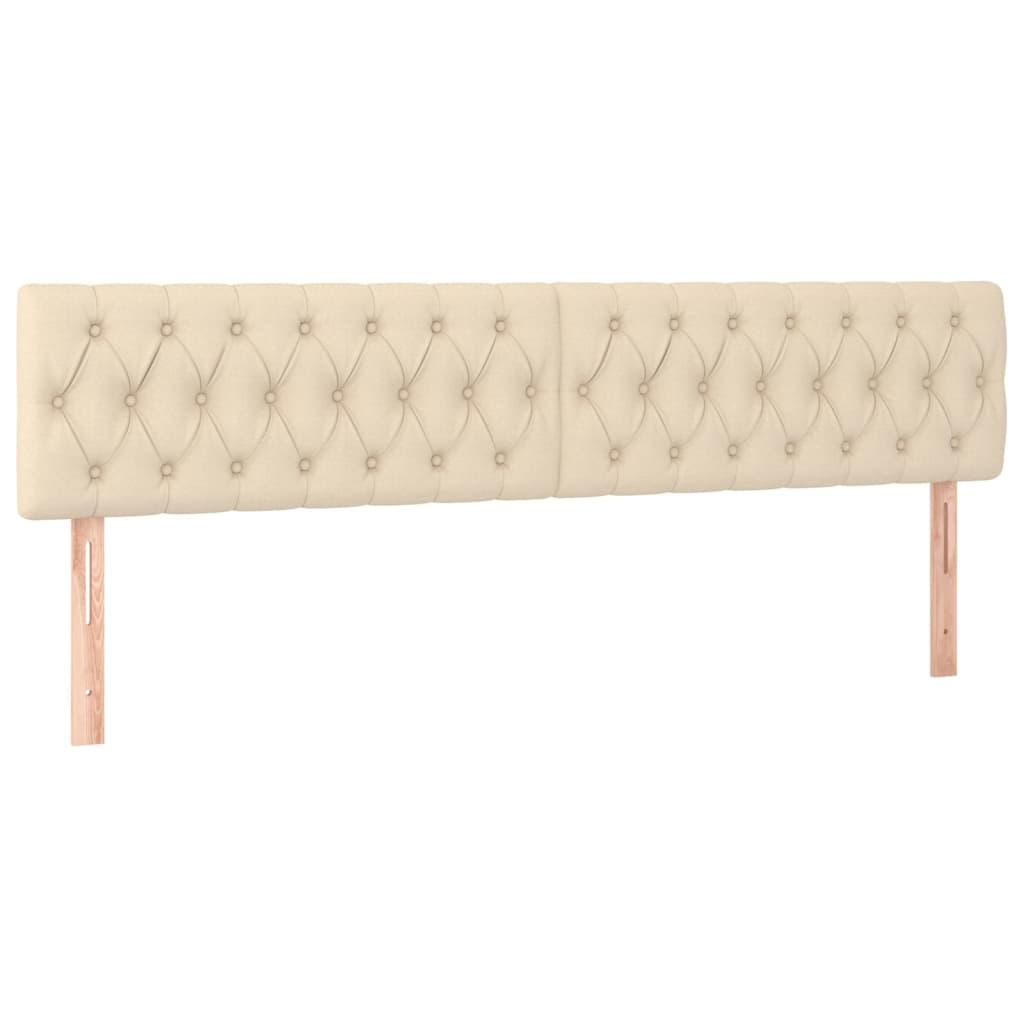 vidaXL Huvudgavlar 2 st gräddvit 100x7x78/88 cm tyg