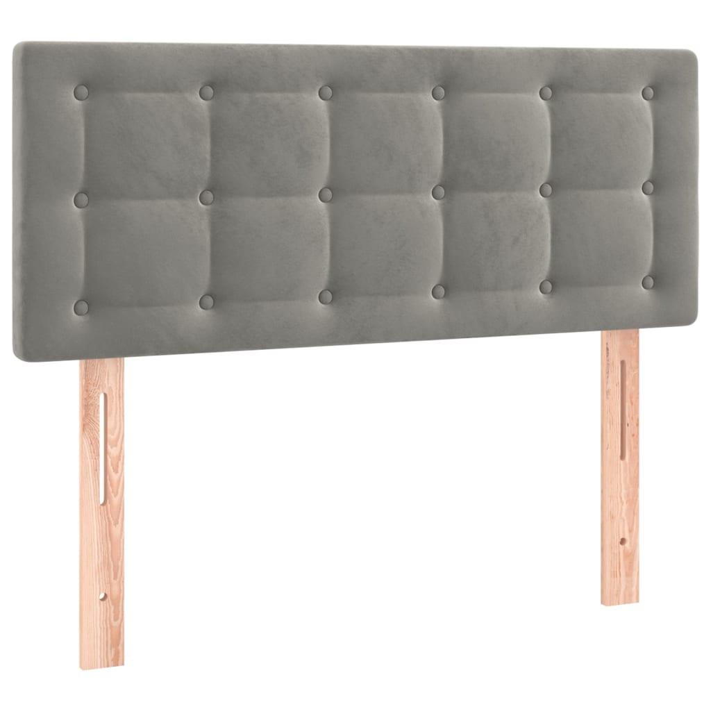 vidaXL Sänggavel ljusgrå 80x5x78/88 cm sammet
