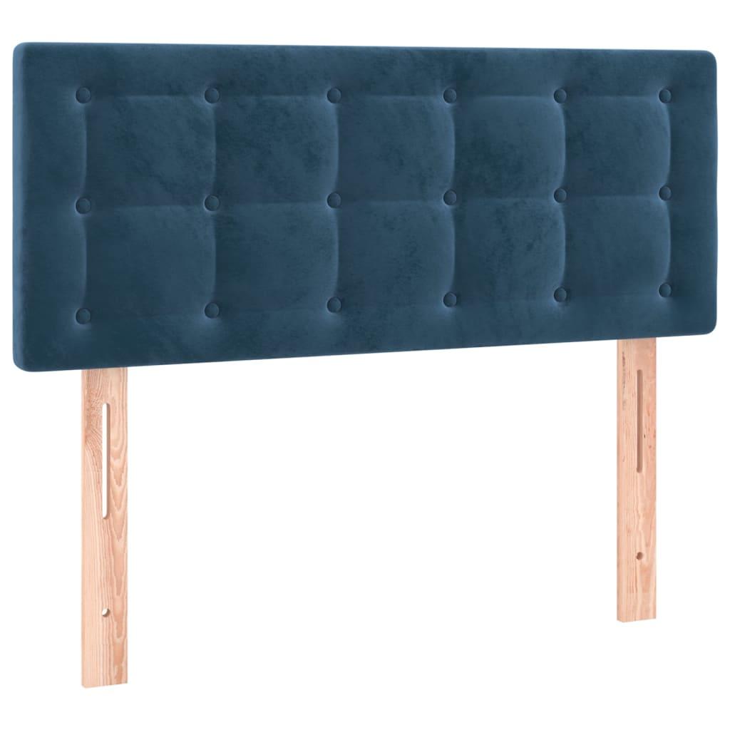 vidaXL Sänggavel mörkblå 90x5x78/88 cm sammet