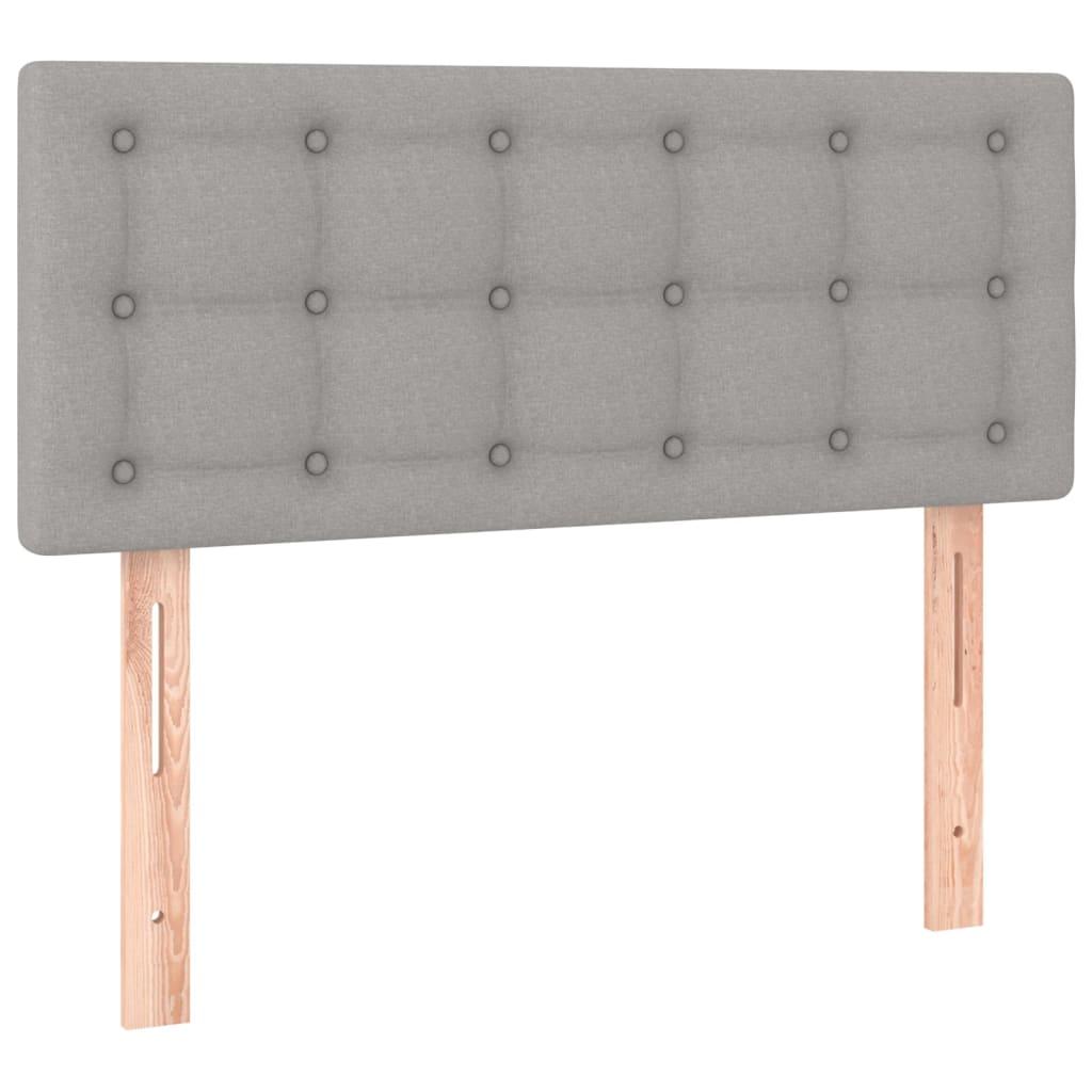 vidaXL Sänggavel ljusgrå 100x5x78/88 cm tyg