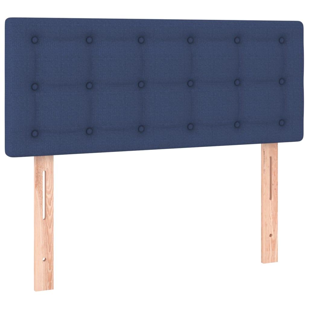 vidaXL Sänggavel blå 100 x 5 x 78/88 cm tyg