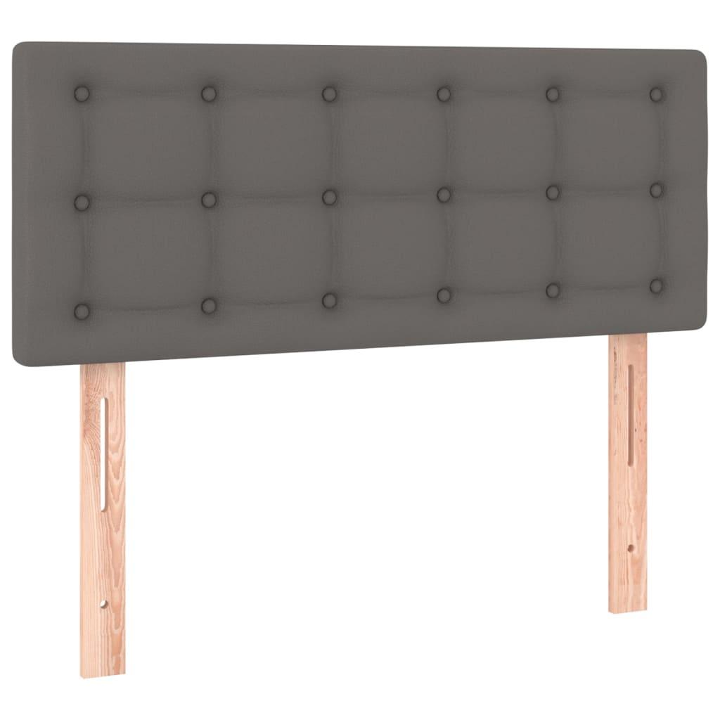 vidaXL Sänggavel grå 100x5x78/88 cmkonstläder