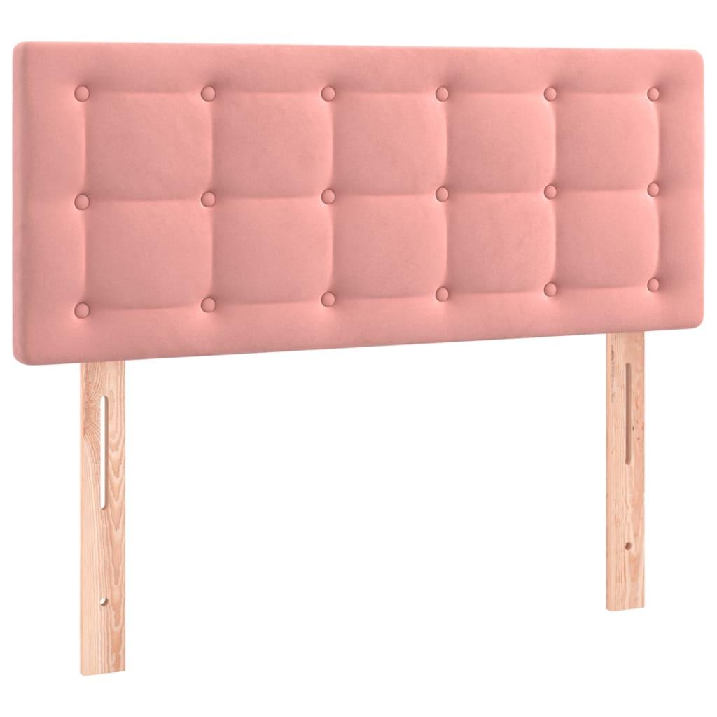 vidaXL Sänggavel rosa 100 x 5 x 78/88 cm sammet