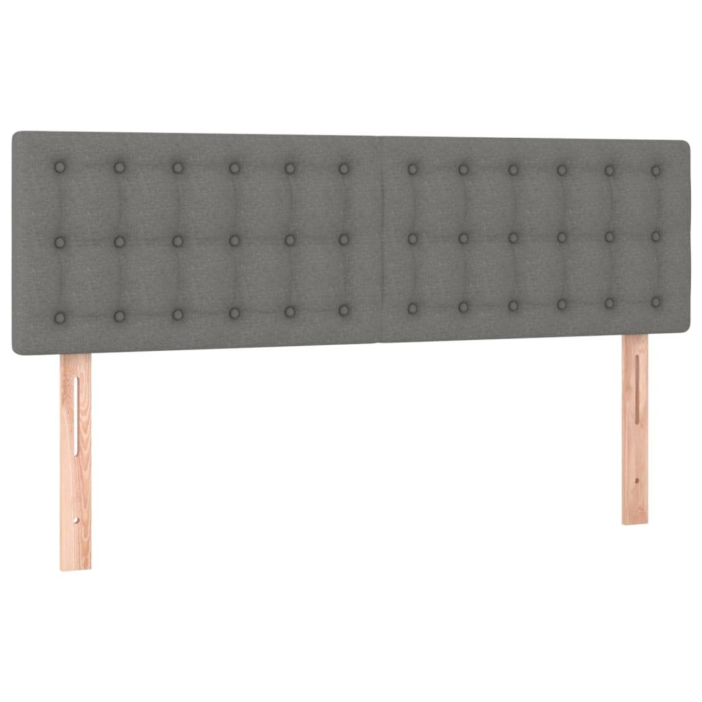 vidaXL Huvudgavlar 2 st mörkgrå 72x5x78/88 cm tyg