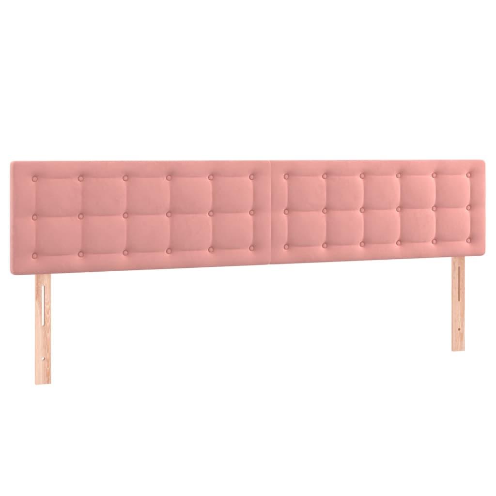 vidaXL Huvudgavlar 2 st rosa 90x5x78/88 cm sammet